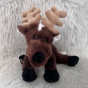 New Ganz Reindeer Plush Stuffed Animal Gift approximately 9”